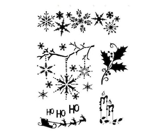 STENCILS Crafts Templates Scrapbooking CHRISTMAS STENCIL - 7 - A4 Mylar