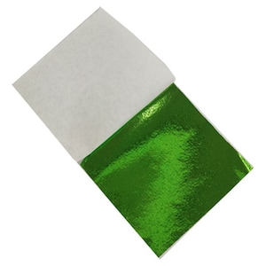 VERGULDEN - Metaalblad (groen) Gekleurd bladgoud 9 x 9 cm - 10 x losse vellen voor kunsthandwerk (niet eetbaar)