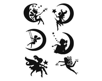 STENCILS Crafts Templates Scrapbooking Card Making Painting Decorating FAIRIES 2 STENCIL - A4 Mylar