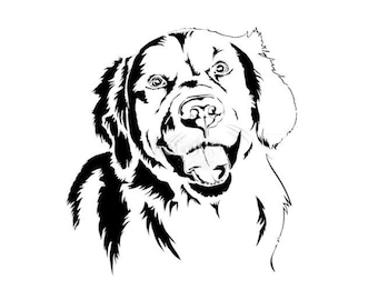 Stencils Crafts Templates Scrapbooking GOLDEN RETRIEVER  Dog  STENCIL - A4 Mylar