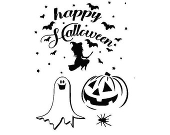 Stencils Crafts Templates Scrapbooking HALLOWEEN STENCIL - 3b - A4 Mylar