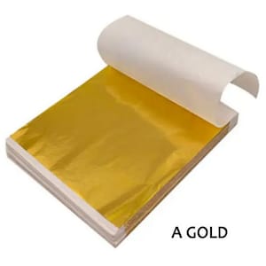 VERGULDEN - Metal Leaf (A GOUD) 10 x losse vellen voor kunsthandwerk (niet eetbaar)