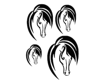 Stencils & Crafts Templates Card Making Home Decor Fabric Painting HORSE HEAD 4 sizes STENCIL-182 A4 127 micron Mylar 5mm
