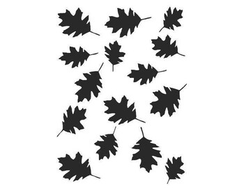 STENCILS Crafts Templates Scrapbooking STENCIL FLORAL Oak Leaves 58 A4 Mylar