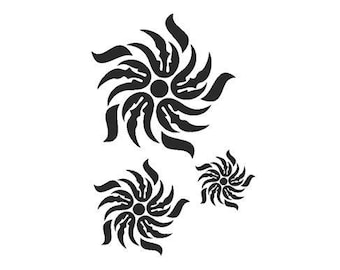 Stencils Crafts Templates Scrapbooking Tile Painting Fabric Painting Card Making STENCIL DESIGN 2 A4 Mylar