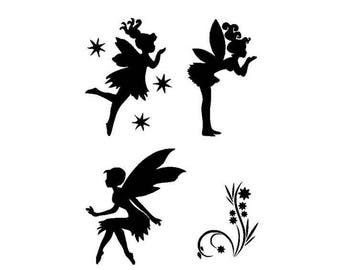 Stencils Crafts Templates Scrapbooking Card Making FAIRIES 09 STENCIL - A4 Mylar