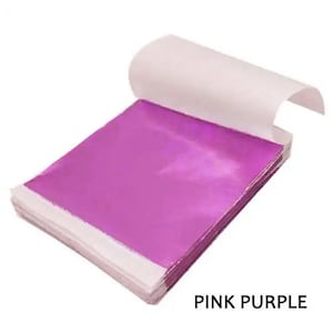 GILDING - Metal Leaf (Pink Purple) 10 x single sheets for arts crafts (not edible)
