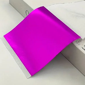 VERGULD - Metal Leaf (FUCHSIA) 10 x losse vellen voor knutselen (niet eetbaar)