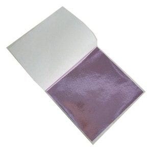 DOURAÇÃO - Folha de Metal (Roxo Claro) Folha Dourada Colorida 9 x 9cm - 10 x folhas avulsas para artesanato (não comestível)