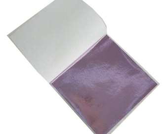 GILDING - Metal Leaf (Light Purple) Coloured Gold Leaf  9 x 9cm - 10 x single sheets for arts crafts (not edible)