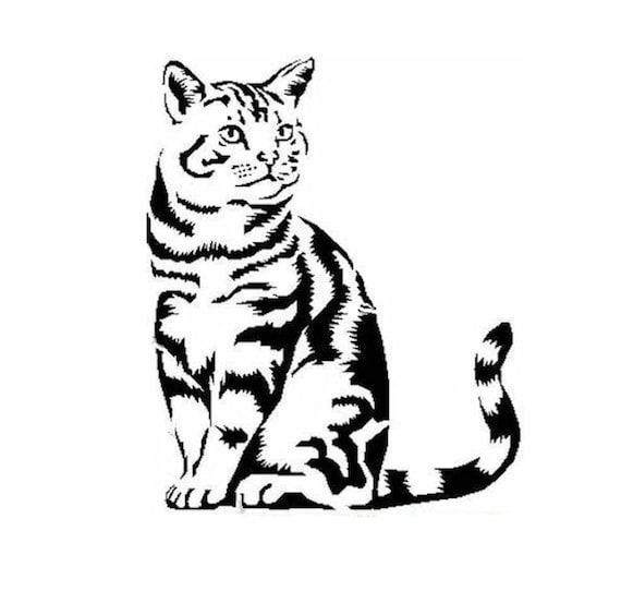 Stencils Crafts Templates Scrapbooking CAT STENCIL 3b A4 | Etsy