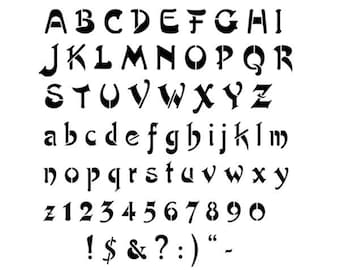 Stencils Crafts Templates Scrapbooking Card Making Print Paint Language  JAPANESE/ASIAN ALPHABET Stencil A4 Mylar