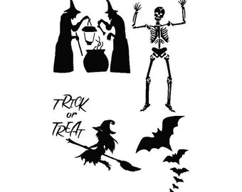 Stencils Crafts Templates Scrapbooking Card Making  HALLOWEEN STENCIL - 2b - A4 Mylar