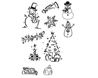STENCILS Crafts Templates Scrapbooking Cards CHRISTMAS STENCIL - 3 - A4 Mylar