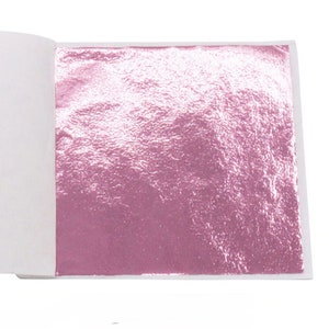 DORATURA - Foglia di metallo (rosa chiaro) Foglia d'oro 10 fogli singoli per artigianato artistico (non commestibili)