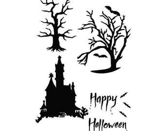 Stencils Crafts Templates Scrapbooking Cards HALLOWEEN STENCIL - 9b - A4 Mylar