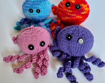 Stuffed Octopus | Knitted Animal Toy | Premie Stuffe | Sea Creature | Knit Stuffed Octopus | Baby Gift | Child Gift