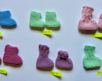 Baby Booties | Knit Baby Booties | Newborn Baby Gift | Baby Shower Gift | Gender Reveal | Baby Gift | Newborn Socks