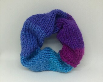 Multicolored Scrunchie | Knitted Scrunchie | Hair Tie For Girls | Gift For Her | Blue Scrunchie | Purple Scrunchie | Ombré Scrunchie |