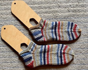 Striped socks | knitted socks | short cuff socks |  wool knit socks | women’s gift | female gift | knit socks | stripes