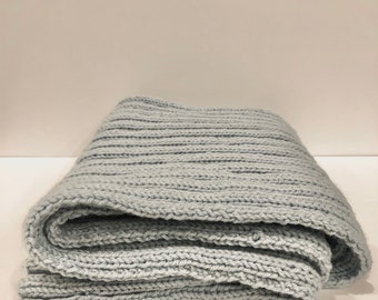 Light Blue Baby Blanket | Baby Blanket | Baby Shower Gift | Newborn Gift | Baby Gift | Knitted Blanket | Knitted Baby Blanket