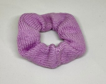 Light Purple Knit Scrunchie | Lavender Scrunchie | Spring Hair Accessory | Purple Scrunchie | Purple Hair Tie | Gift for Girl | Hair Elastic