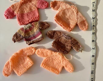 Sweater ornament | mini sweater ornament | peach ornament | Christmas gift | seasonal decor | Christmas tree ornament | unique sweater