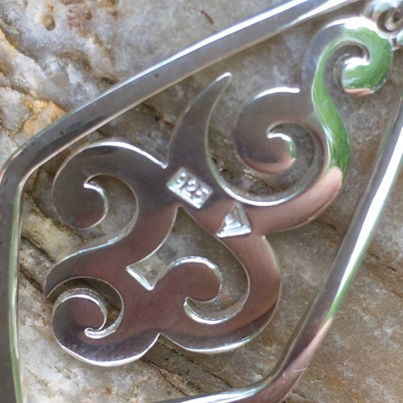 S1387. Whimsical Scroll Design Sterling Silver Pe… - image 3