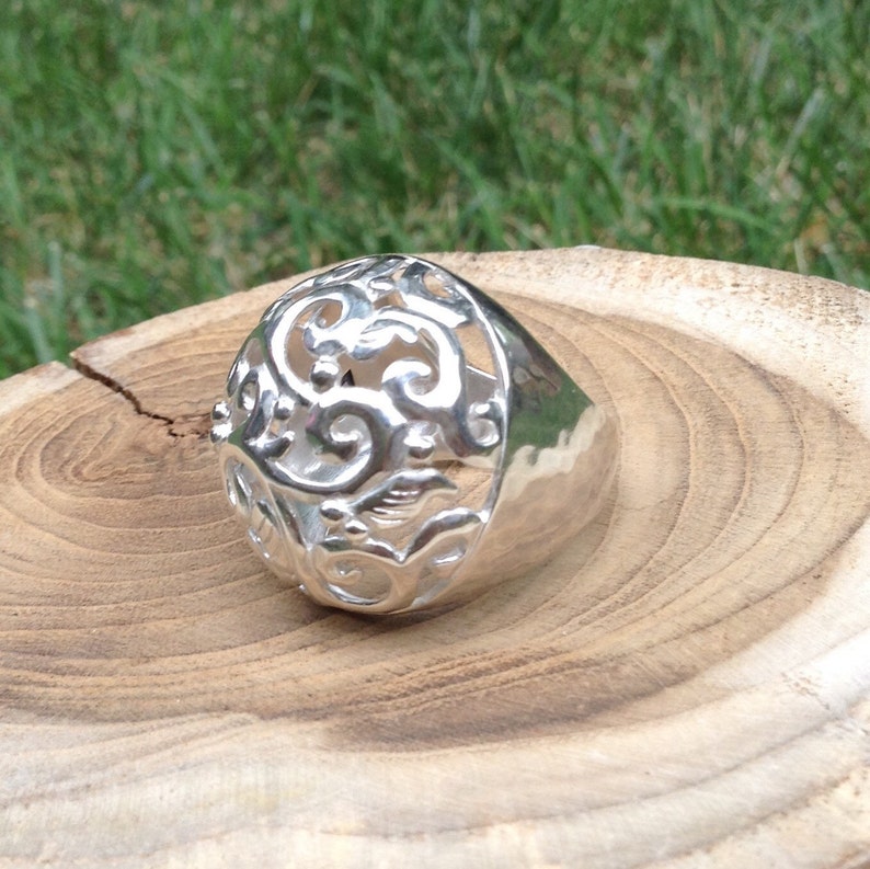 Swirly Girl Filigree Dome Ring By Silpada Designs Sterling Silver R2983 Vintage Retired