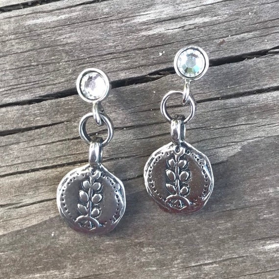 P1689. Swarovski Crustal and Sterling Silver Earrings on Posts | Etsy