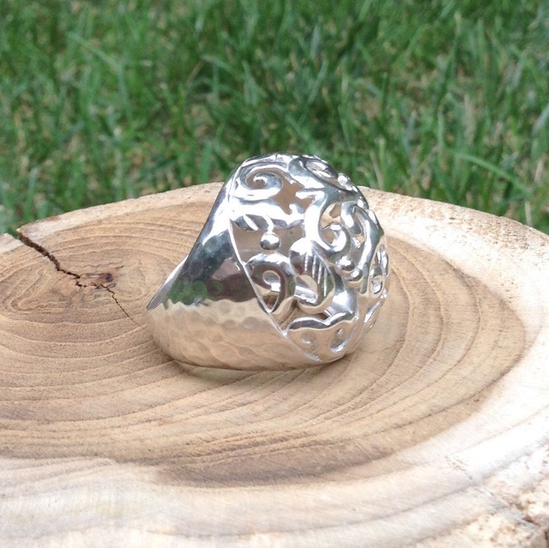 Swirly Girl Filigree Dome Ring By Silpada Designs Sterling Silver R2983 Vintage Retired