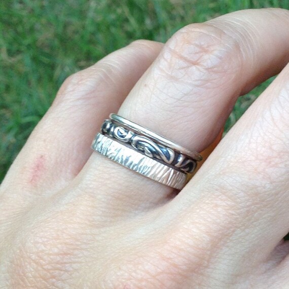 R3357. High Shine Three Stack Rings by Silpada Designs. Sterling