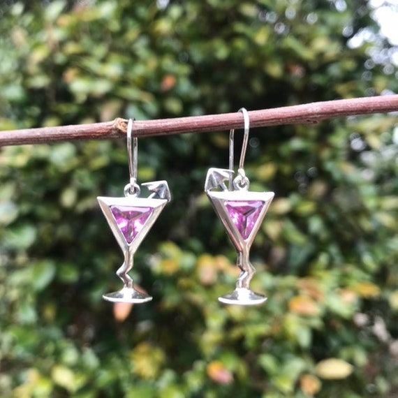 W1933. Pink Sapphire and Sterling Silver Cocktail… - image 1