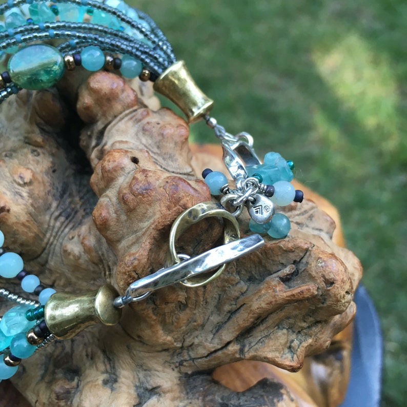 Silpada Vintage All Shades of green Stunning Silpada Designs 5 layer Bracelet