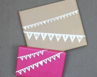 Plotter Font for Garlands + Buntings to create individual Cutting Files like Cake Toppers, Ribbons, Stencils...