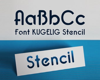Stencil Font for Cutting Machines "KUGELIG Stencil" [private licence]