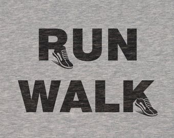 Plotterdatei "RUN" & "WALK" für Shirts [dxf, svg]