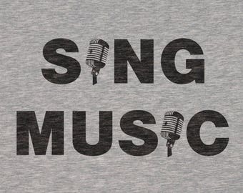 Plotterdatei "SING" & "MUSIC" Shirts [dxf, svg]