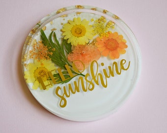 Hello Sunshine Trinket Dish, Ring Dish, Jewelry Holder, Floral Dish, Birthday, Gift Idea, Jewelry Dish, Summer Décor