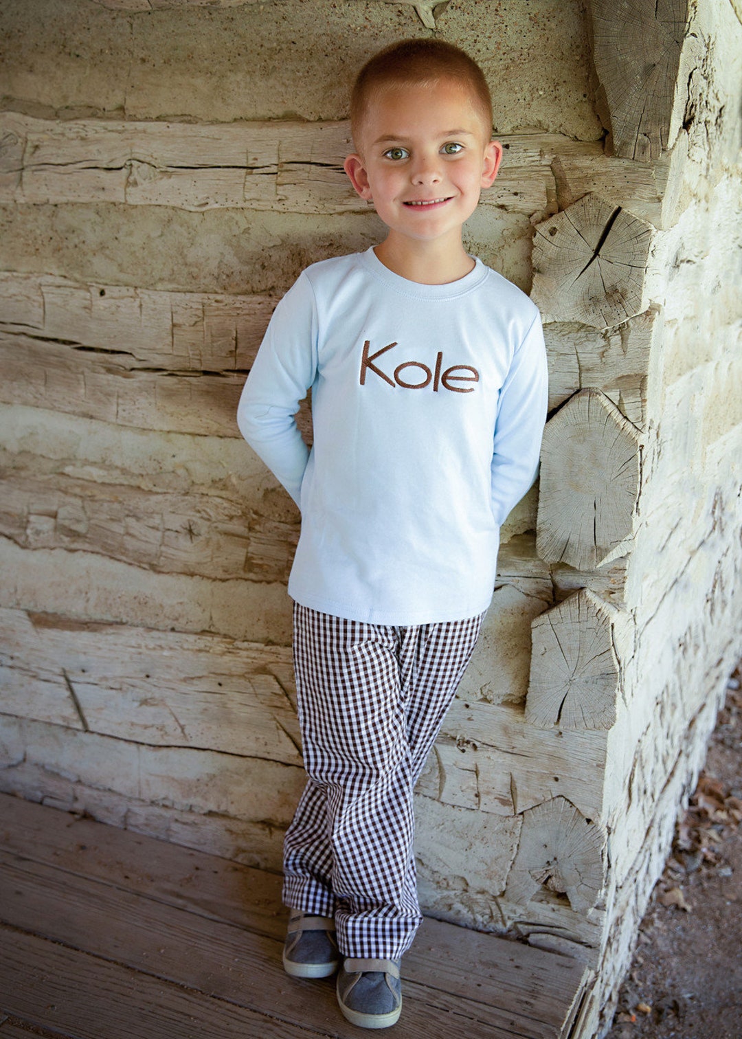 Boys Gingham Pants, Boys Dress Pants, Toddler Boy Gingham Pants, Kids