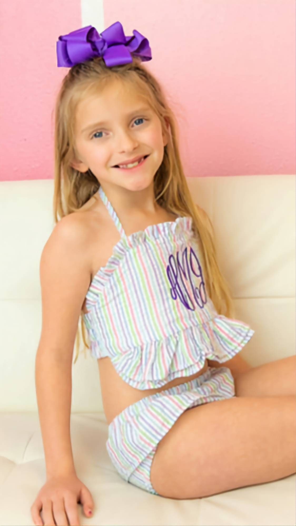 Seersucker swimsuit baby best sale