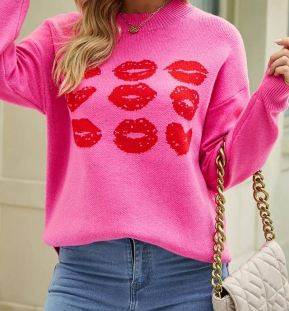 Lip shop print jumper