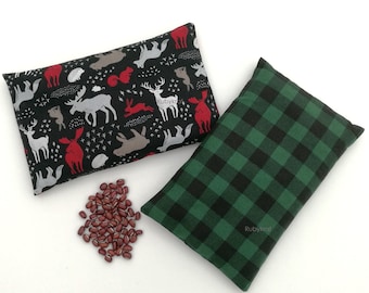 Heating Pad Red Beans, Compress Heat Pad, Microwave Heat Pad, Neck, Shoulder Pain Relief Heat Pad, Bean Bag for Heat or Cold Therapy, 5"x8"