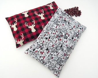 Compress Heating Pad Red Beans, Large Heat Pad, Neck Shoulder Tummy Back pain Relief Heat Pad, Long Heating Pad, Bean Bag Warmer, 5" x 8"