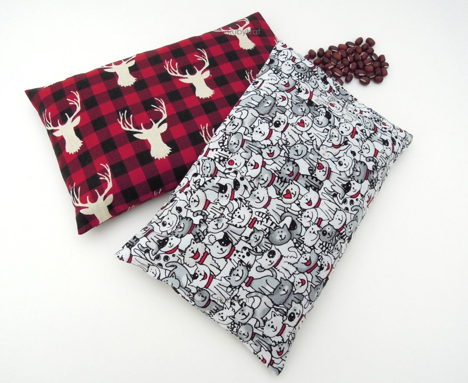 Microwave Heating Pad Red Beans Large Heat Pad Neck Heating Etsy