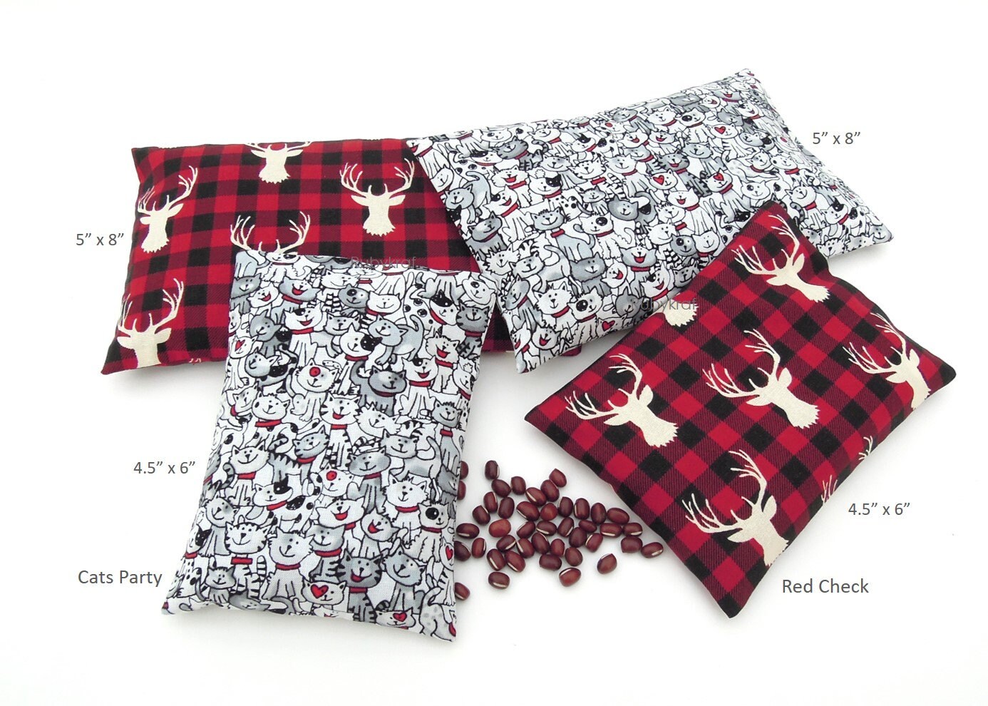 Microwave Heating Pad Red Beans Large Heat Pad Neck Heating Etsy