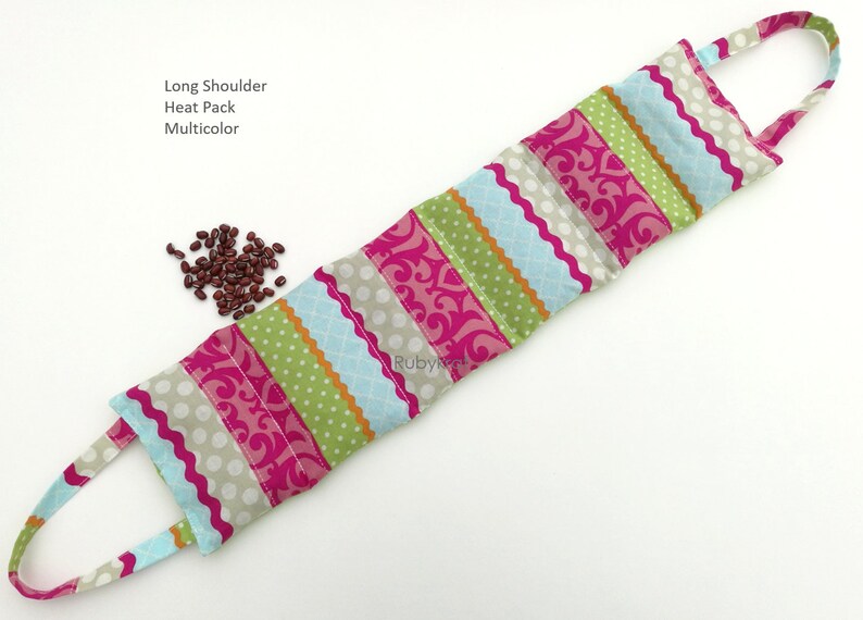 Large Long Heat Pad Red Beans Heat Pad With Handles Shoulder Etsy