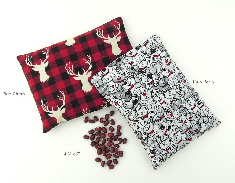 Microwave Heating Pad Red Beans Natural Pain Relieve Pack Etsy