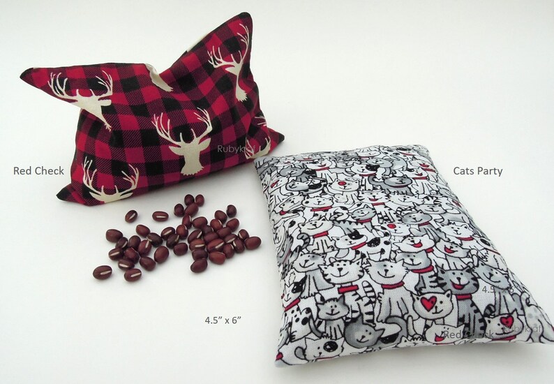 Microwave Heating Pad Red Beans Natural Pain Relieve Pack Etsy
