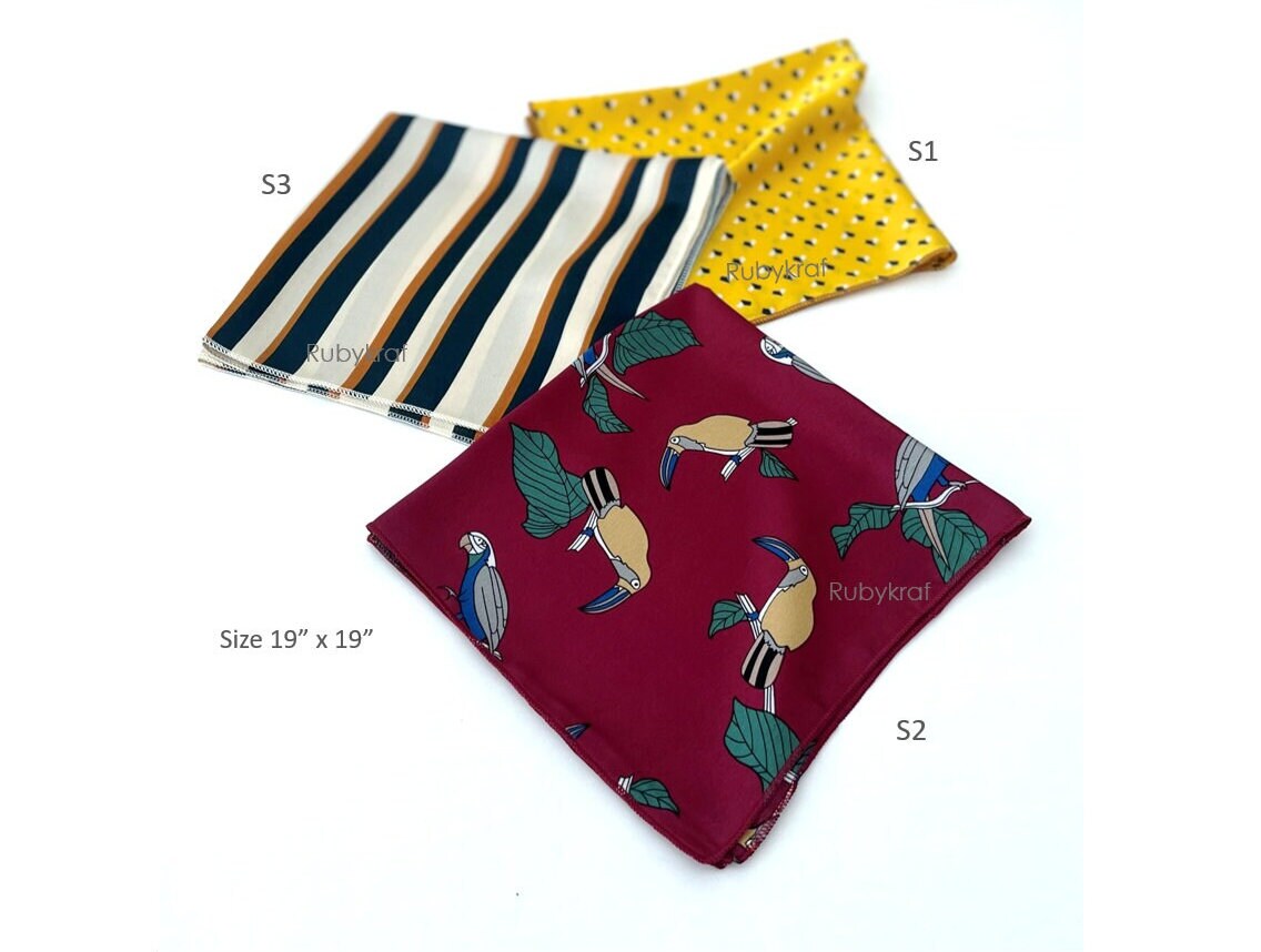 Summer Scarf Bird Prints Scarf Bag Scarf Small Square Etsy